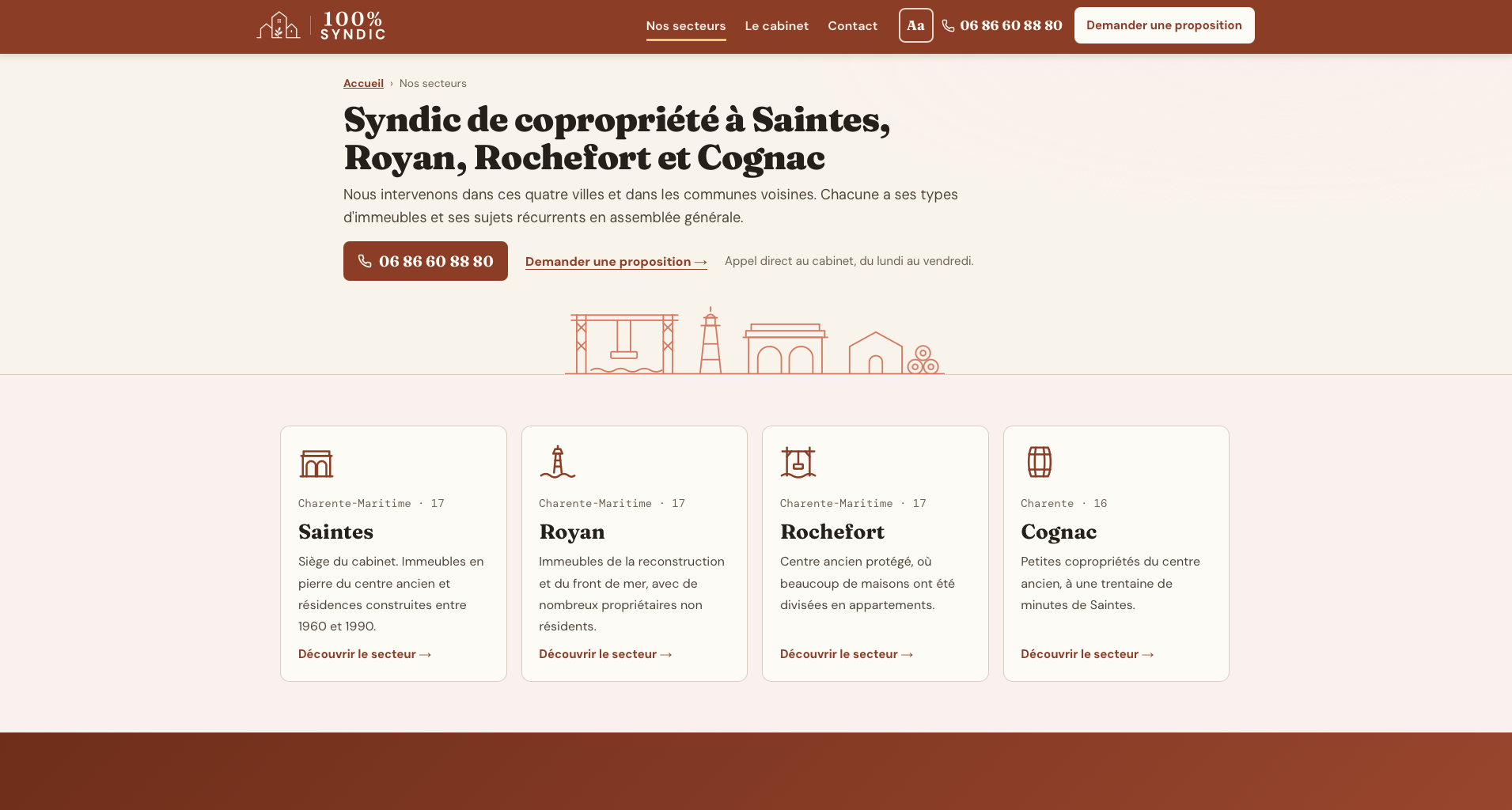 Nos secteurs 100% Syndic